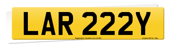 Registration number LAR 222Y